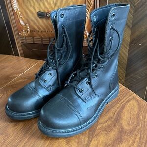 Black Leather Men's Boots